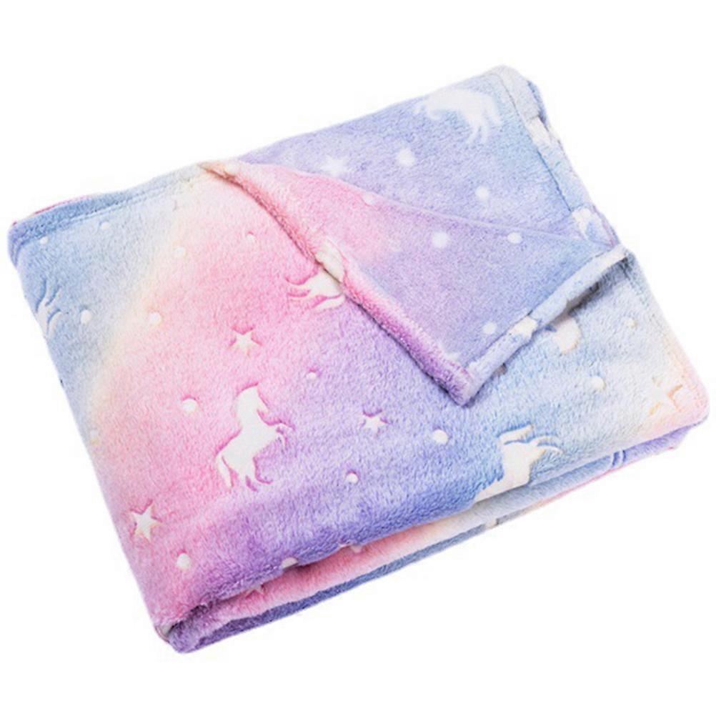 Kids Blankets Glow in Dark Warmth Polyester 78.7X59.1X0.3in Softness Travel 1Pack