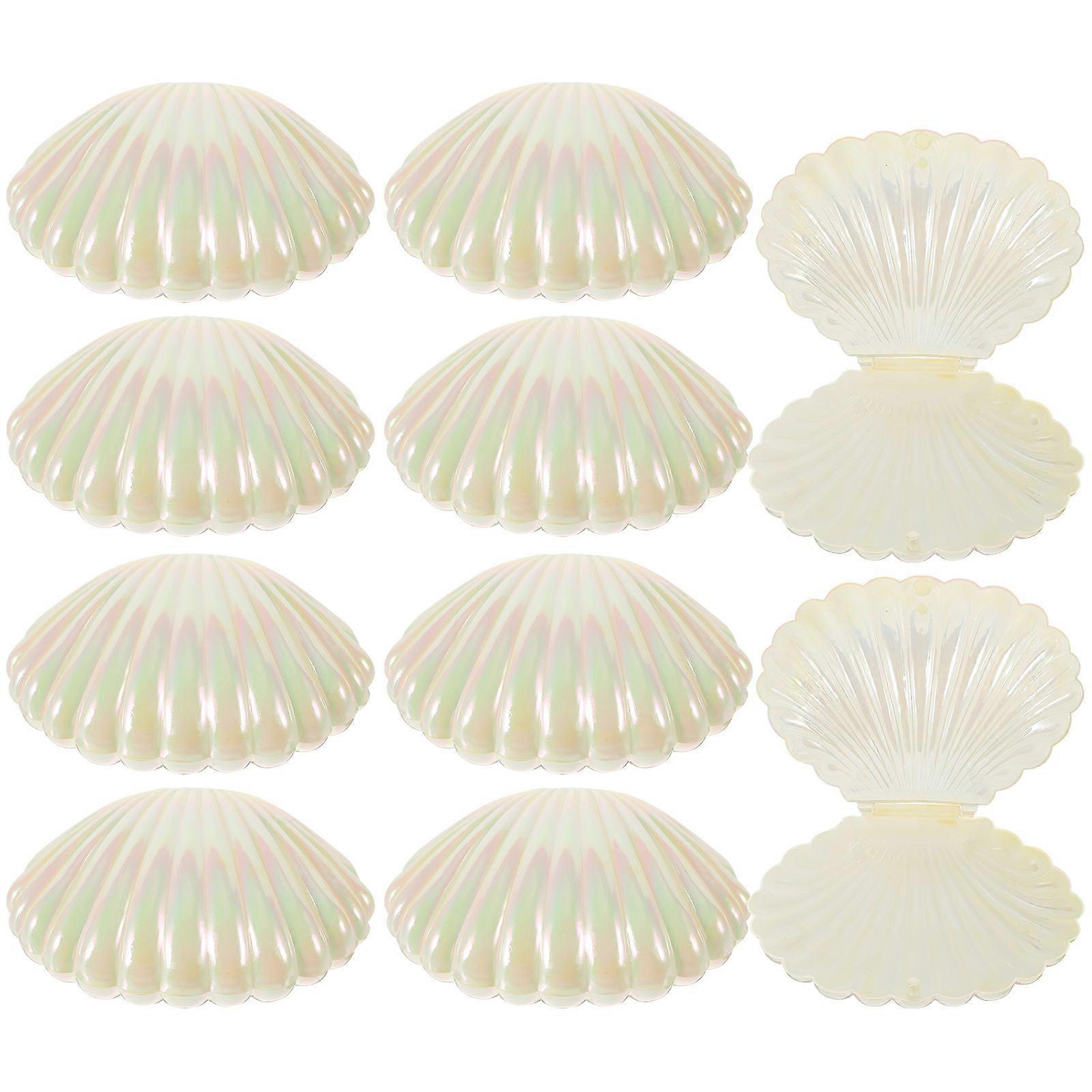 Boxes For Candy Shell Shaped Novelty Design Small Bridal Shower PP Material 10Pcs