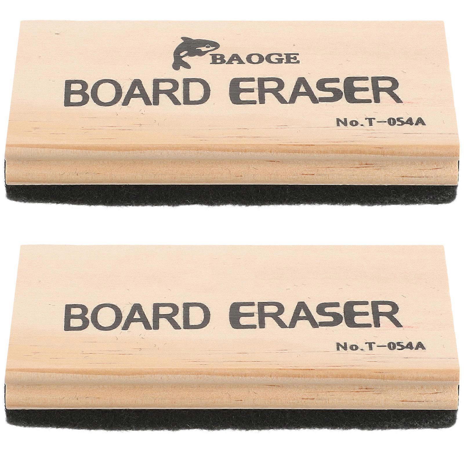 School Chalk Board Eraser Rectangular Shape for Home School Office 12.5x5.5x2.5cm 2Pcs