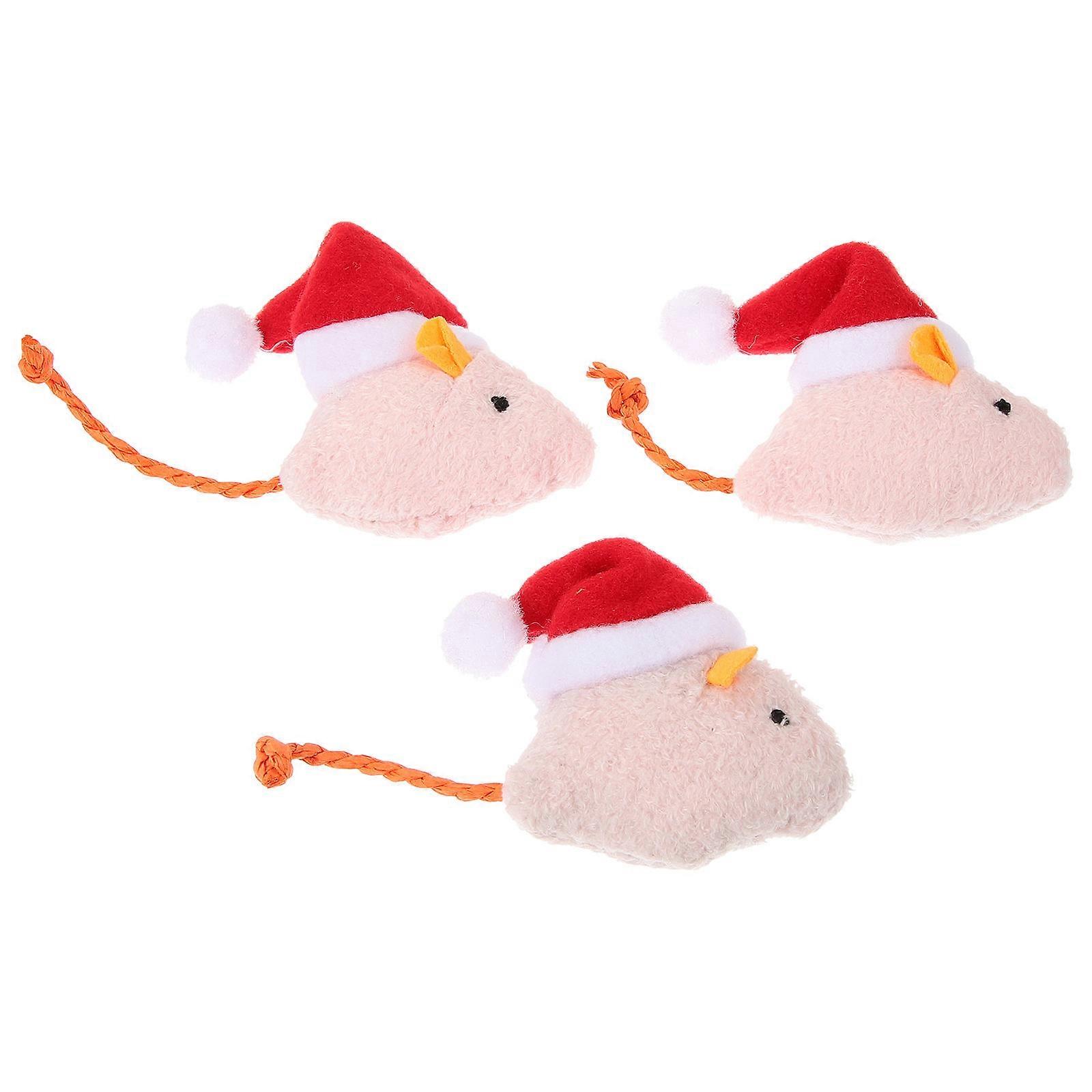Pet Mouse Toys Assorted Color For Indoor Play And Exercise 3Pcs
