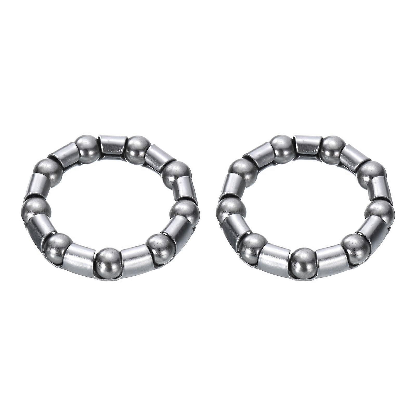 Bicycle Crank Ball Bearing 2/7 Inch (8 mm) x 9 Balls for Mountain Bike Bottom Bracket and Frame Repair, Pack of 2