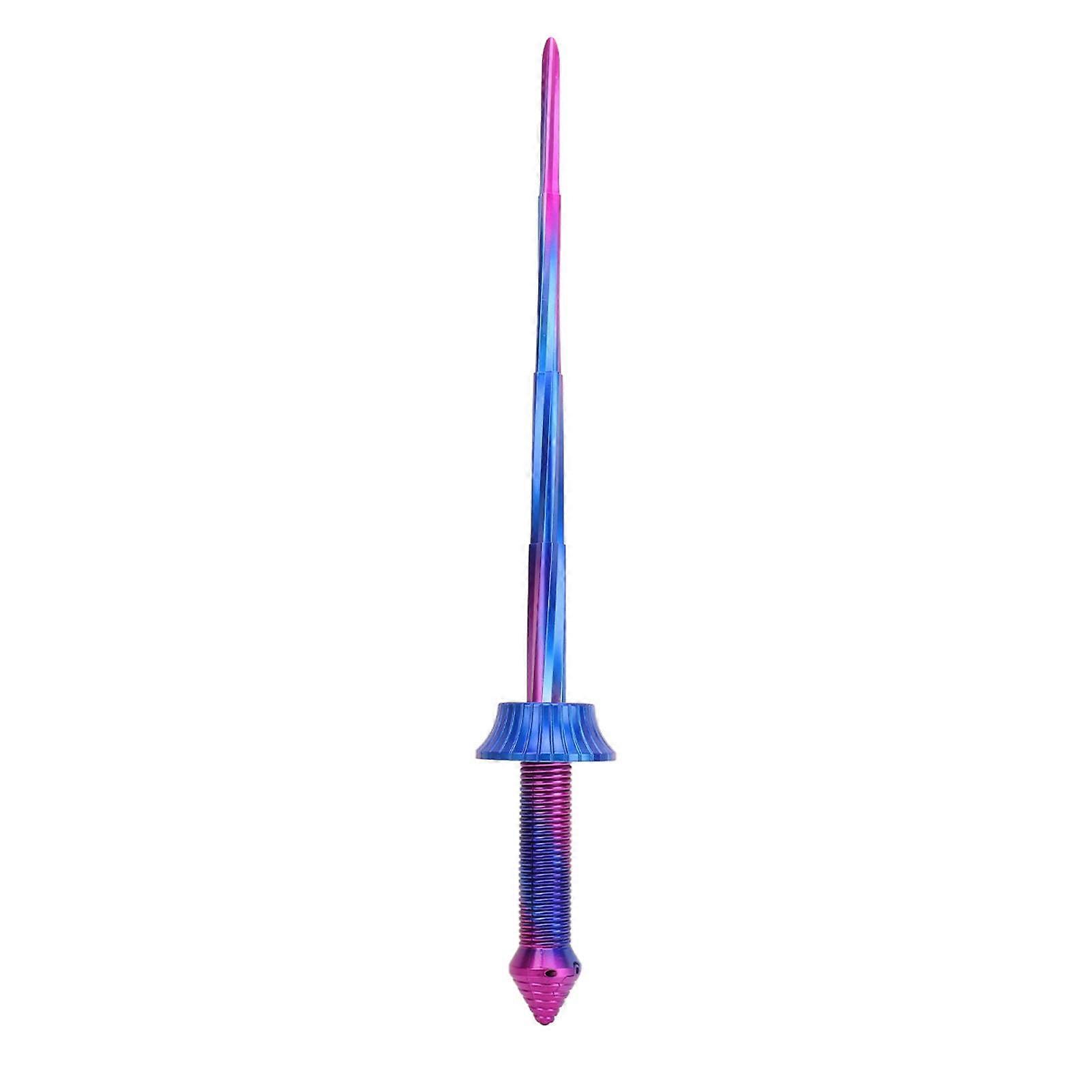 3D Gravity Telescopic Sword Toy - Foldable Samurai Design, Plastic Simulation, Portable Stress Relief, Gradient Color