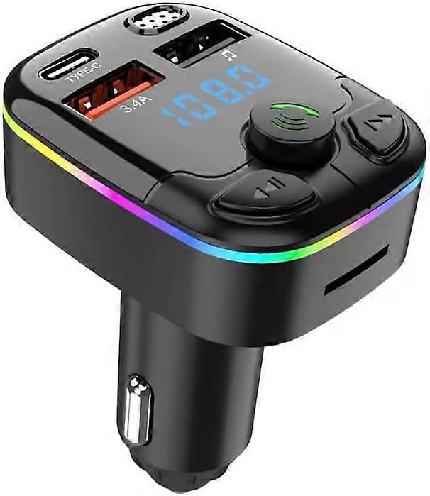 Bluetooth FM transmitter for car, wireless hands-free calling, MP3 player, dual USB support SD card