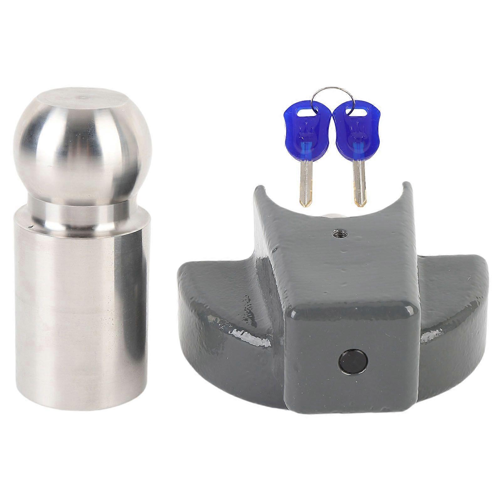Heavy Duty Trailer Coupler Lock U~BRP2516 Ball Coupler Trailer Hitch Lock with Keys for 2 5/16 Inches Ball Coupler with Straight Lip MK64308