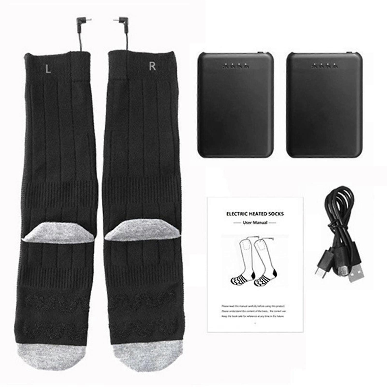Electric Heated Socks for Men Women with Adjustable Temperature for Winter Skiing Camping