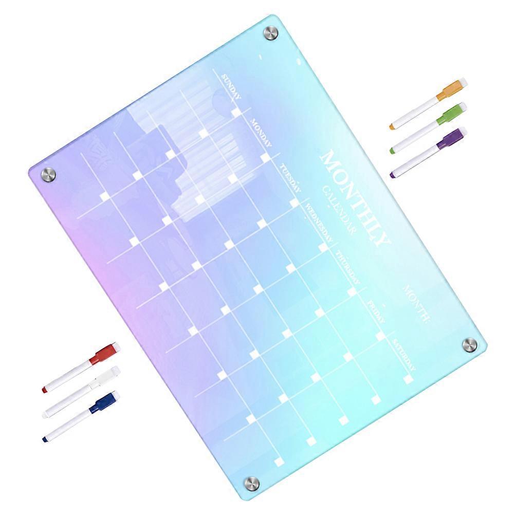 Refrigerator Planner Board Erasable Blank Planning Board Monthly Planner Rectangular Acrylic Note-taking 1Set