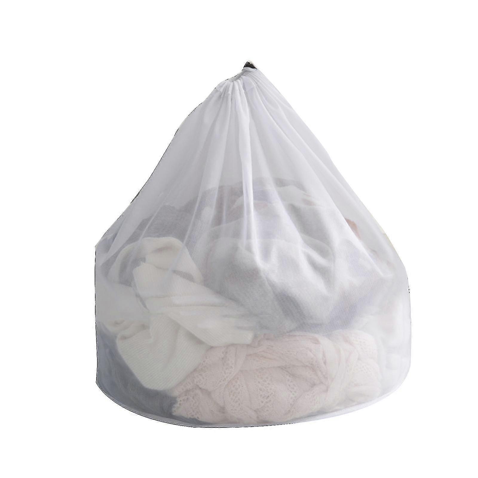 Large Mesh Laundry Bag With Drawstring Durable Nylon Washing Bag For Storing Clothes - Suitable for Various Brands