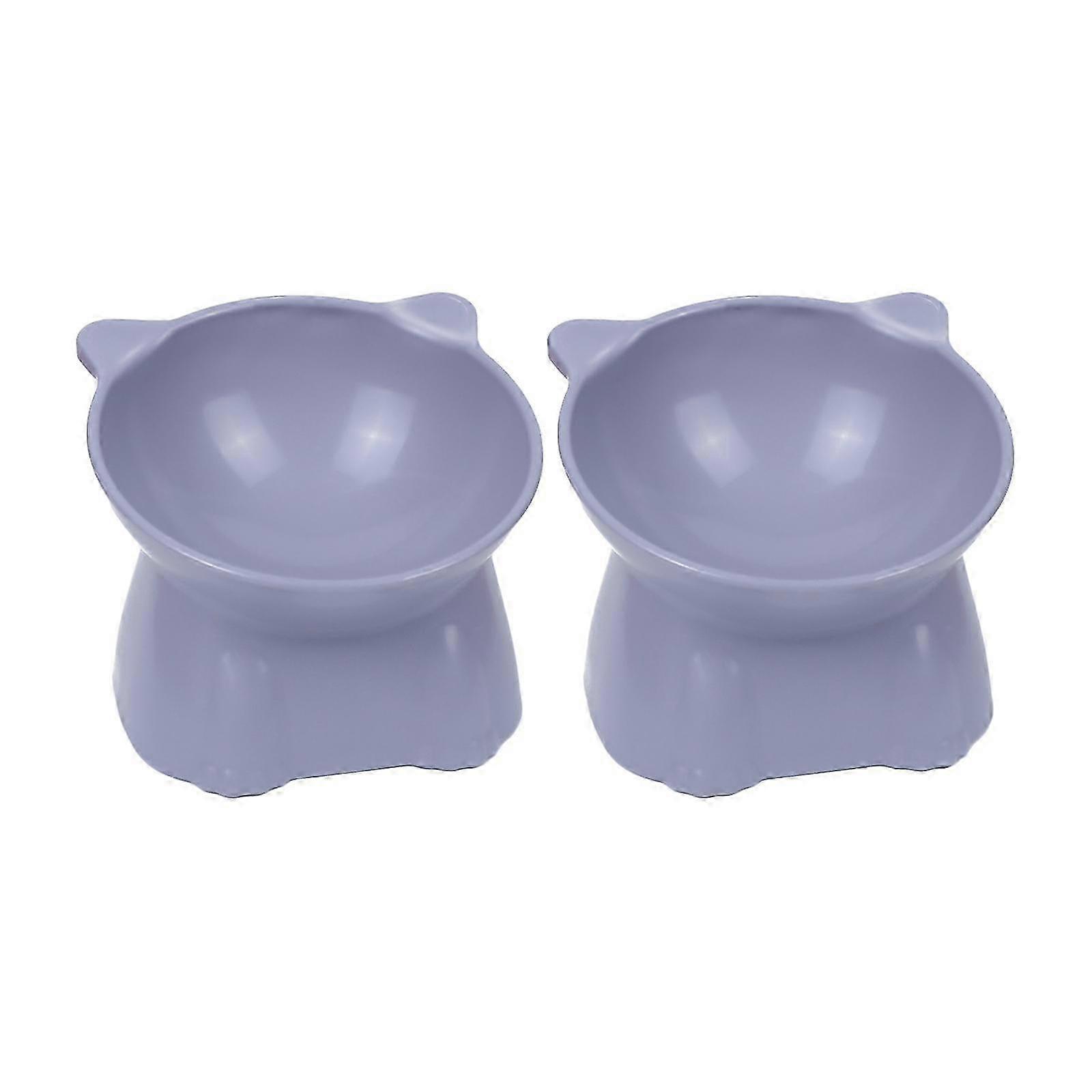 Set of 2 Tilted Wide Pet Bowls for Indoor Cats and Dogs, Non-Slip Feeding Plates and Snack Holders for Certain Brand