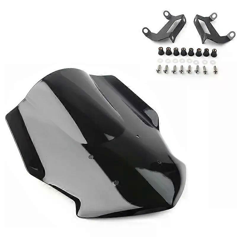 con Motorcycle Screen Double Bubble Windshield Deflector Protector WindScreen For YAMAHA MT07 MT-07 MT 07 2018-2019 2020 FZ07 FZ-07