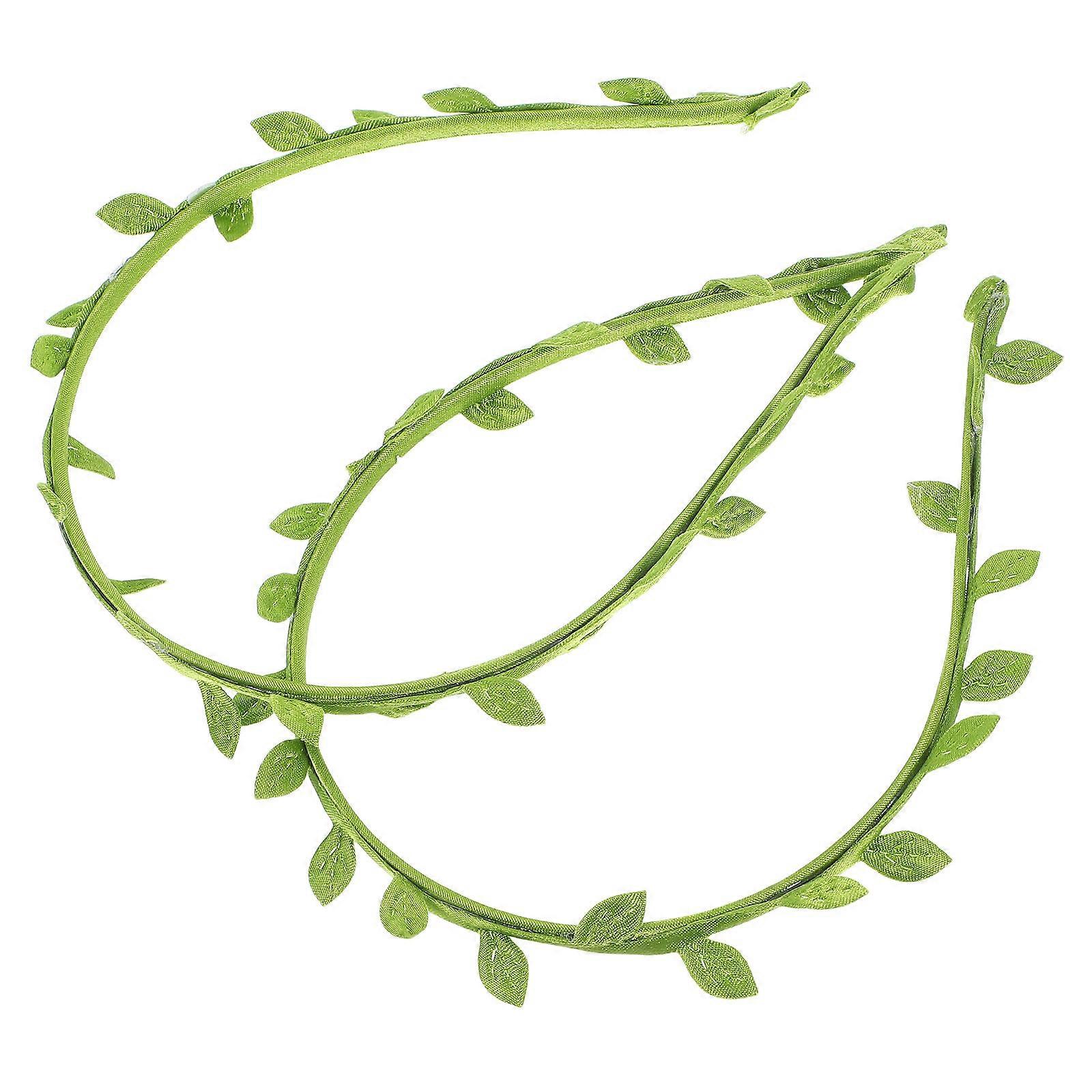 Here's a polished product description for your **2pcs Green Leaf Headband**:
**2pcs Green Leaf Headband – Elastic Leaf Hair Accessories for