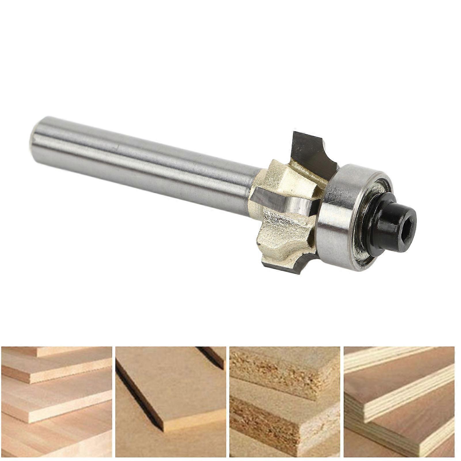 Round Over Router Bit 1/4 Shank R2.5 4 Flute Tungsten Steel Alloy Edge Forming Router Bit for Woodworking 