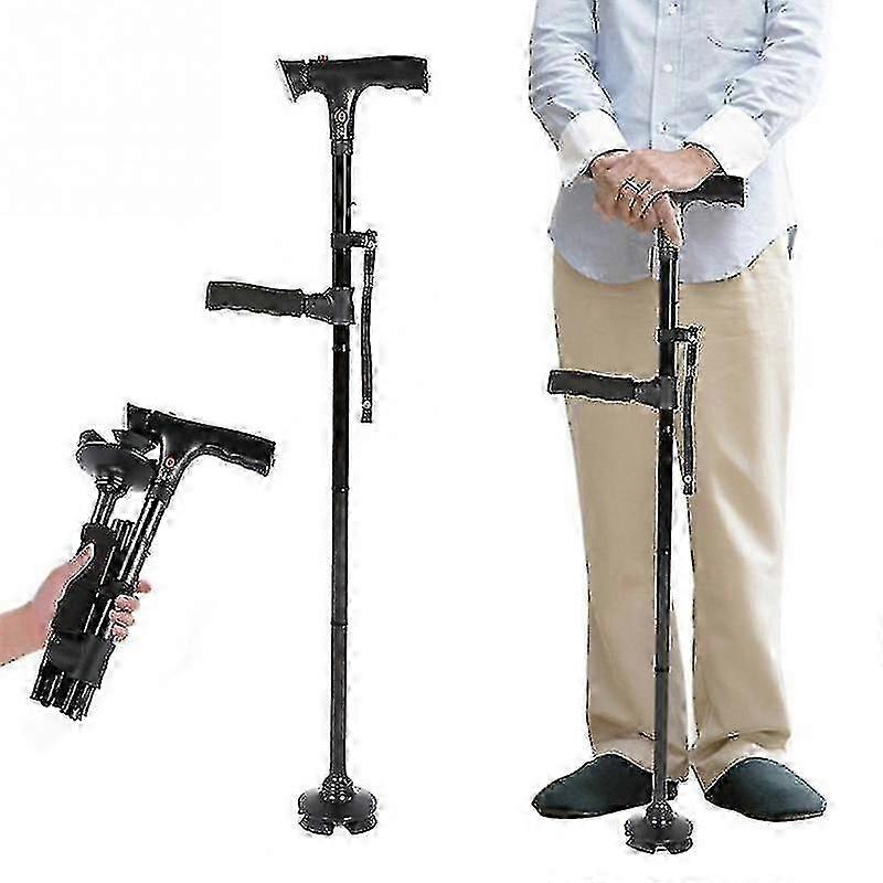 Collapsible Telescopic Folding Cane with Alarm for Seniors Trusty Walking Sticks & Crutches