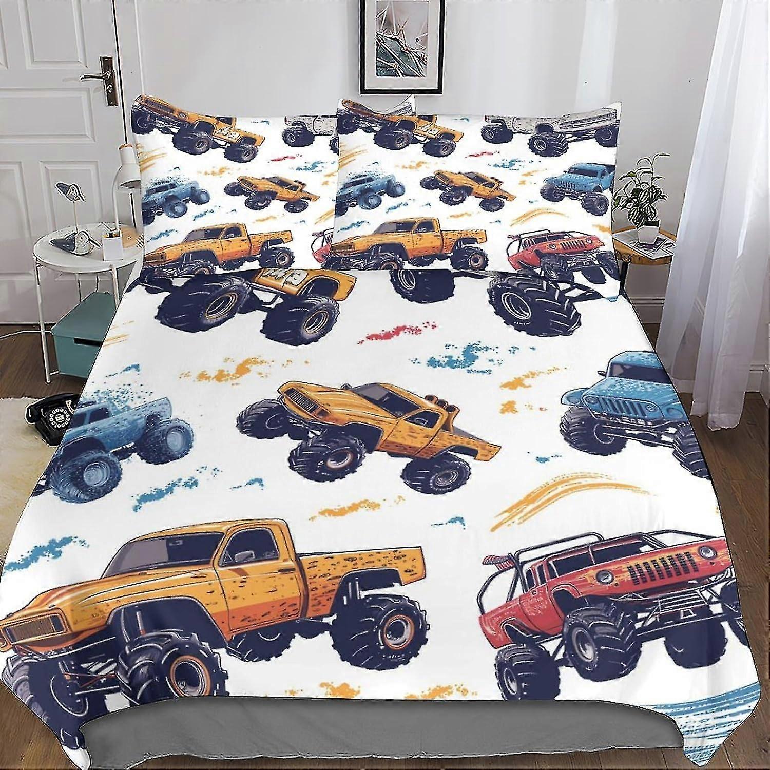 Cartoon Pattern 3D Printed Duvet Cover Bedding Set with Microfiber and Hidden Zipper Closure for Certain Brand