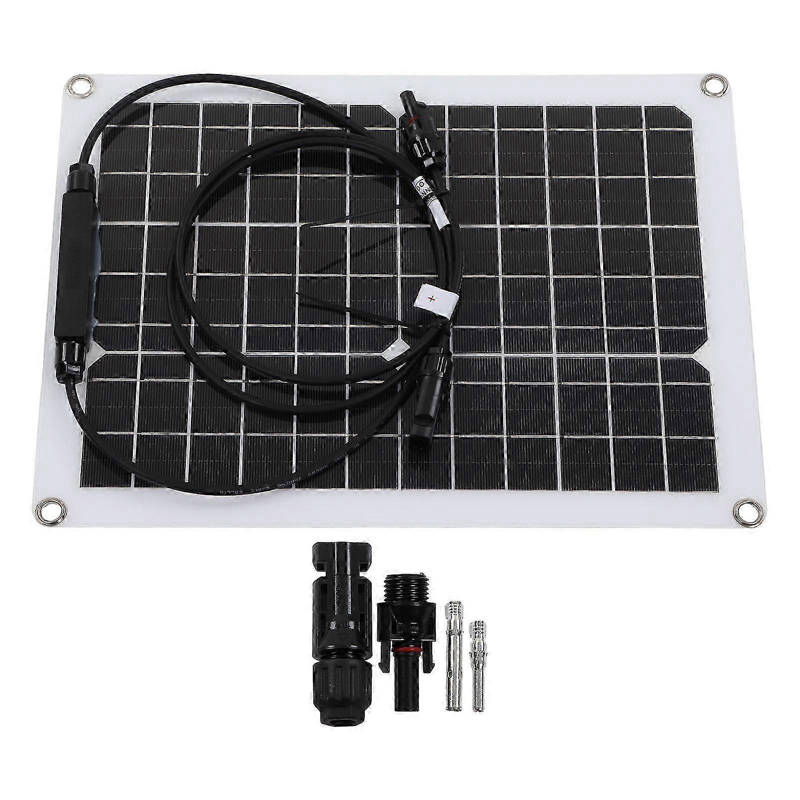 Portable 15W 12V Monocrystalline Solar Panel System for Battery Charging at Home, Camping, or RV