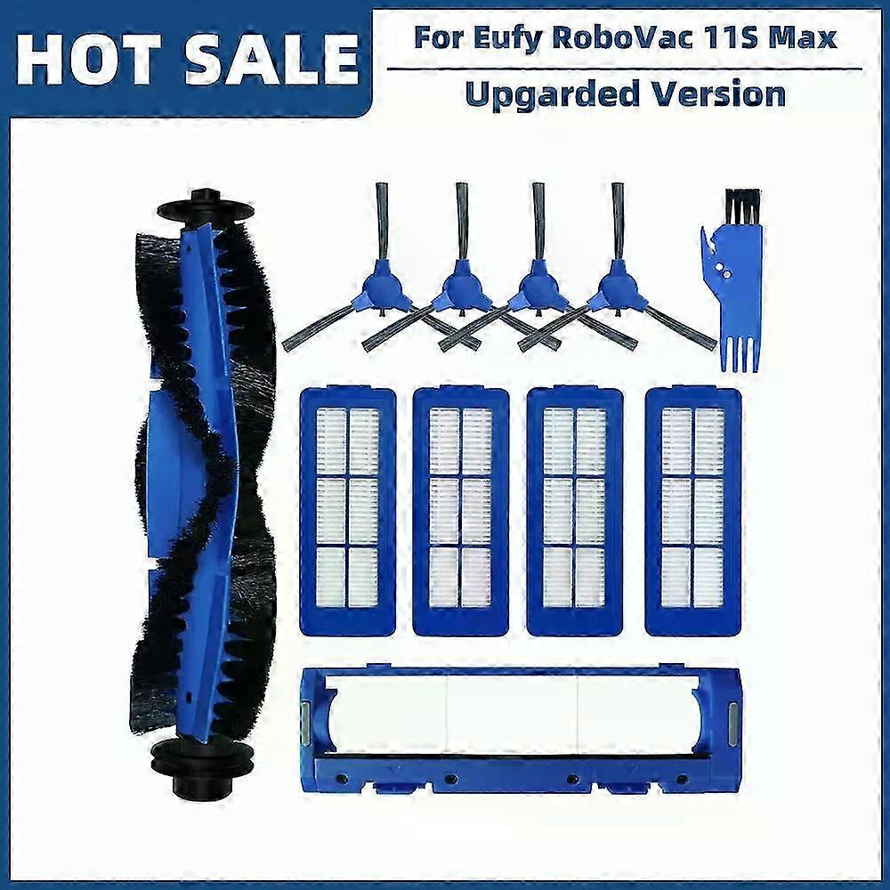 Parts Main Side Brush Filter Compatible with Eufy RoboVac 11S Max, 15C Max, 25C Max, 30C Max, G10, G20, G30 Edge Hybrid, G32 Pro