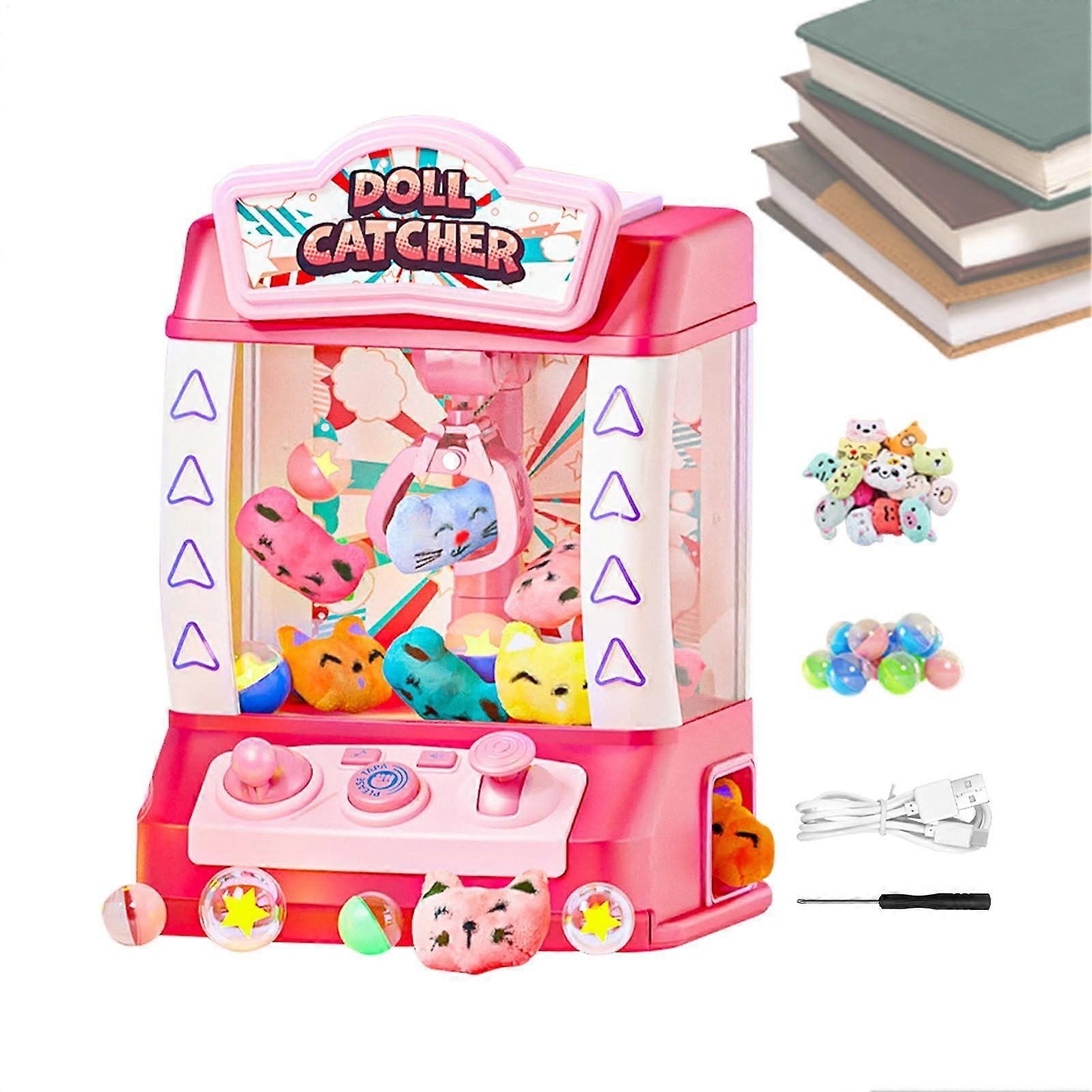 Toy for Claw Machine for Electric Claw Machine, Electric Catch Machine for Electronic Learning Toy with Light and Design Pink.