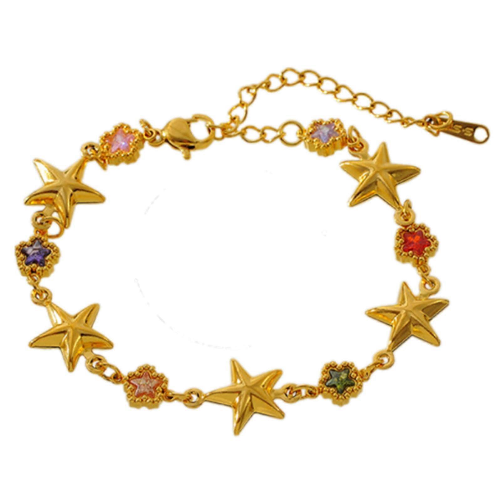 Fashionable alloy, unique wrist chain with multiple charms, including flowers and hearts for a stylish look CH1190 4