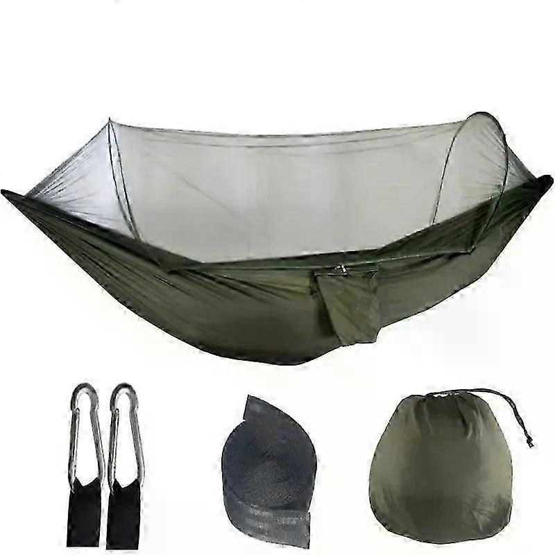 Portable Outdoor Camping Hammock with Mosquito Net in Single and Double Size Nylon Fabric