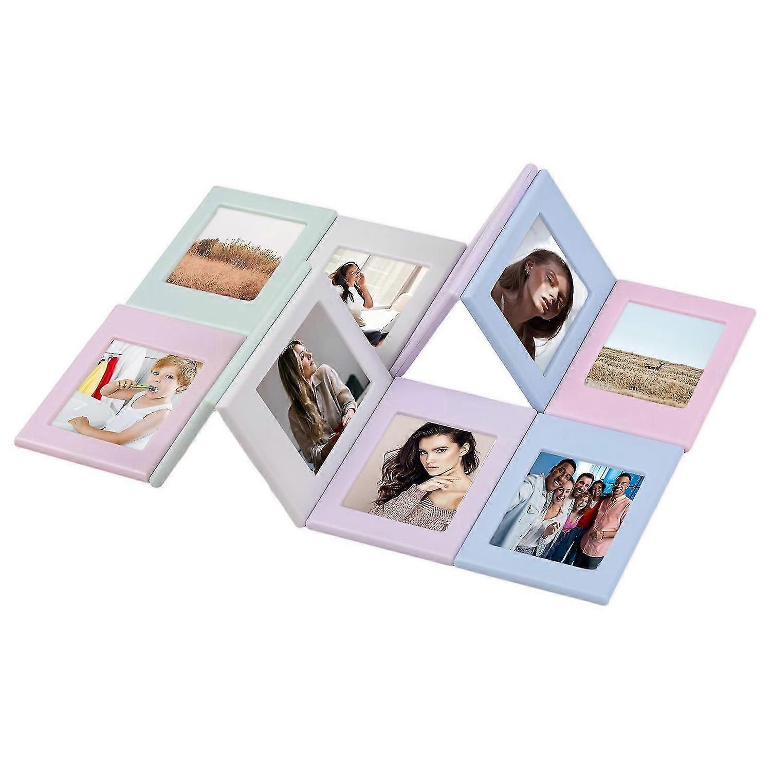 10pcs 3.8x2.5in Magnetic Picture Frames Mini Photo Frames Set for Refrigerator Locker Office Kitchen Cabinet Classroom Compatible with Fujifilm Instax