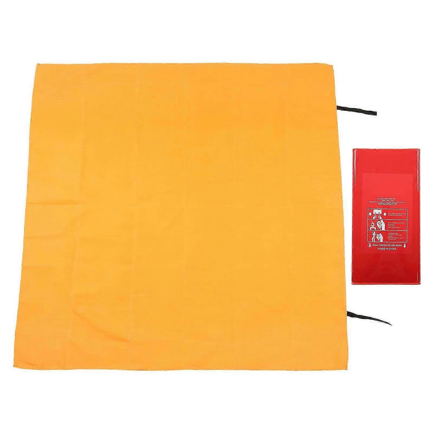 Orange Emergency Fire Blanket Suppression Flame Retardent Safety Fire Blanket for Hotel 1.5x1.5m