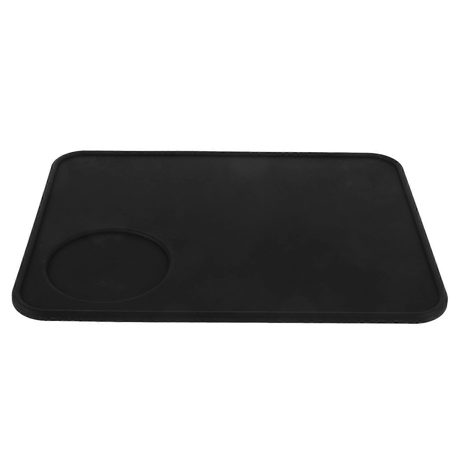 Tamp Mat Espresso Machine Accessories Sturdy and Practical Black 20 00X15 00X0 30CM Lightweight to Move 1Set
