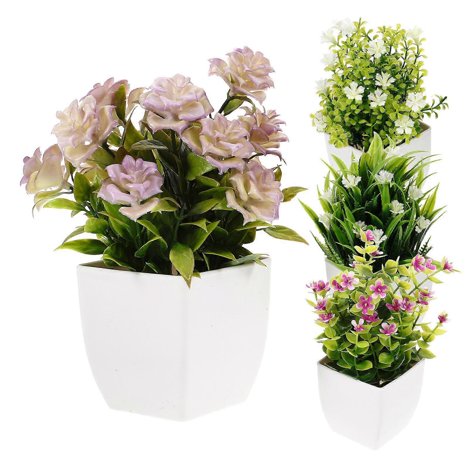 **「ポットの中の偽の盆栽植物 ホームオフィスの装飾用人工緑の植物 4 個」** について購入または詳しく知りたい場合は、役に立ちます