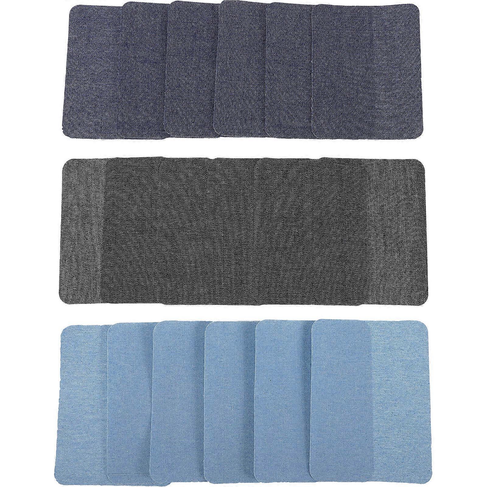 Jeans Patch Decorative Sewing Patches Repair For Jackets Clothes Rectangular Assorted Color 18Pcs