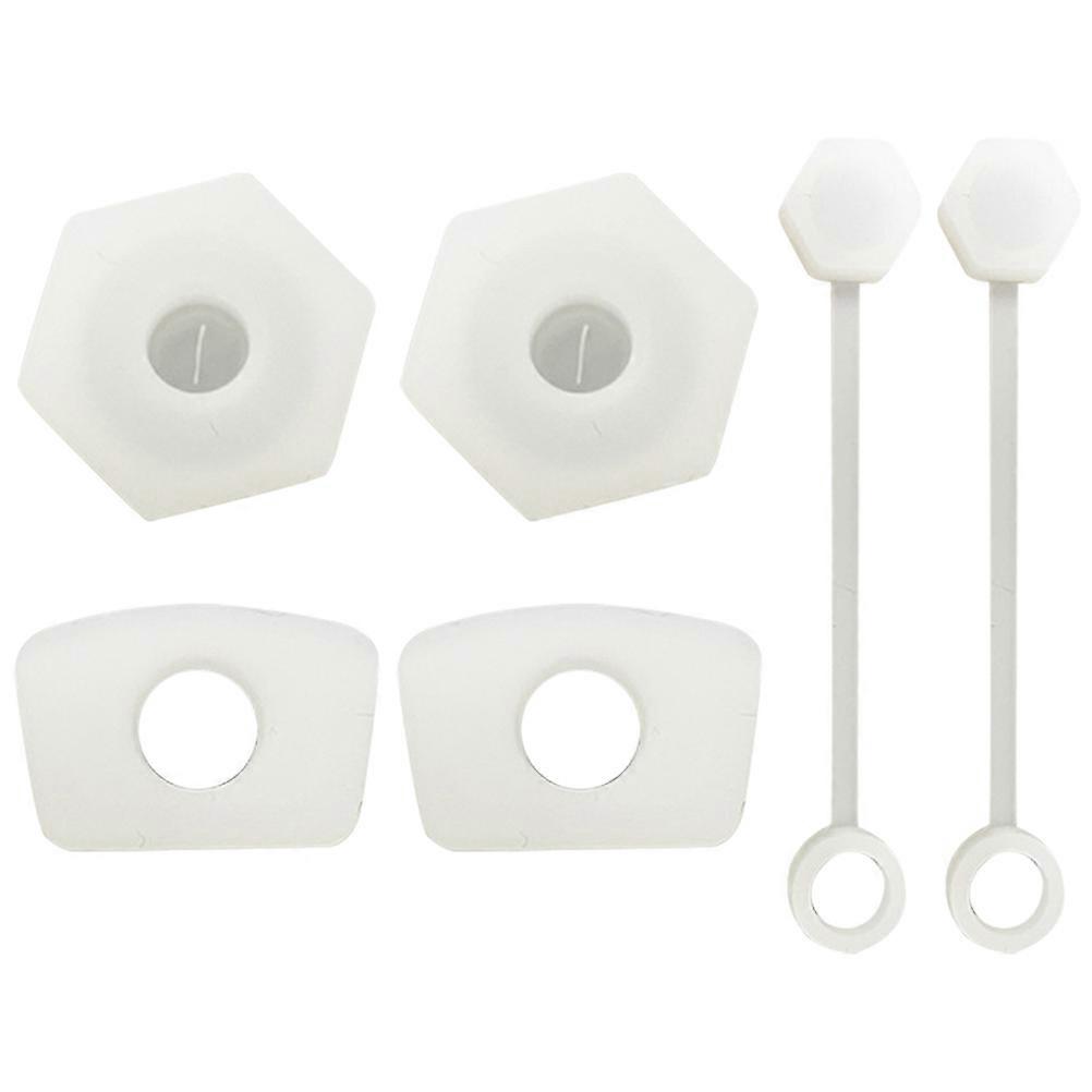 Leakproof Tumbler Stopper Dust Prevention Airflow Control Transparent 6x1.7cm 2Set