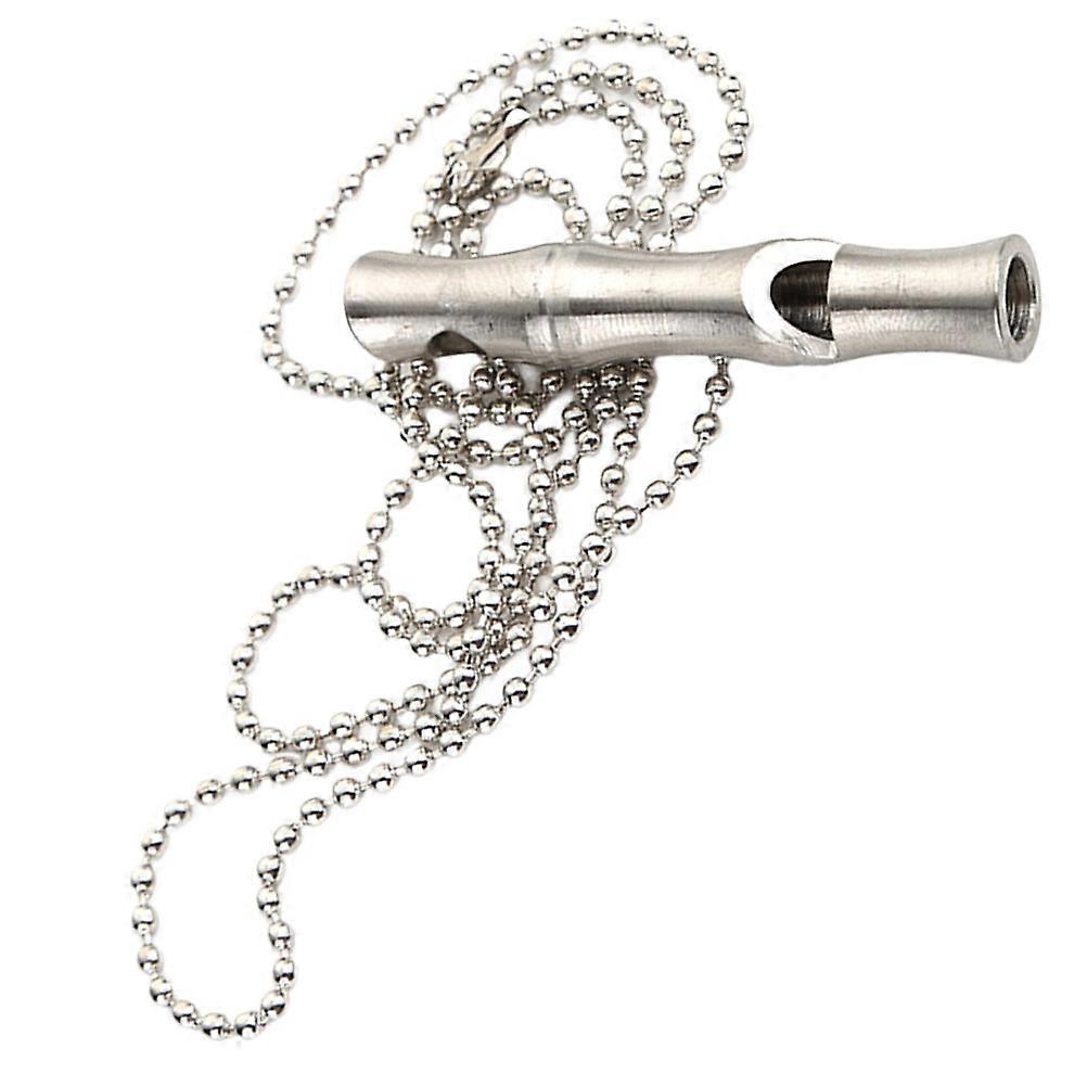 Referee Whistle for Pet Owners Outdoor Enthusiasts Cylindrical 5.4x1cm Silver 1Pack