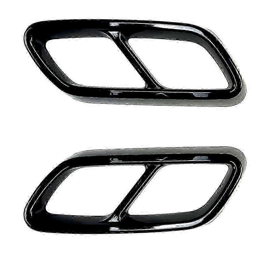 For - C-Class W206 C200 C260 C300 2022+ Car Tail Throat Exhaust Pipe Muffler Tip Cover ABS Shiny Bl DS