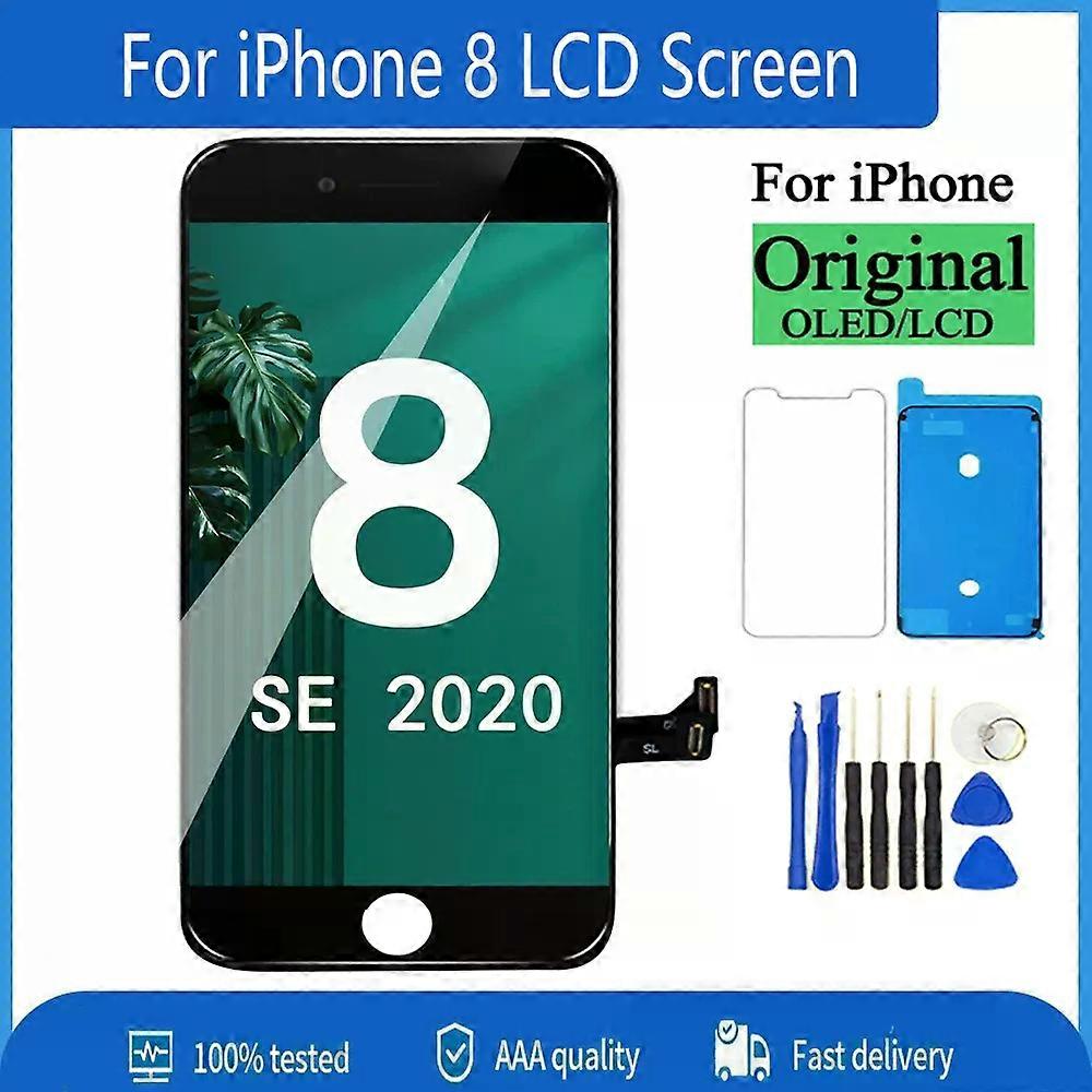 Toimisto A+++ -laatuinen LCD iPhone 8 LCD-näytön vaihtonäytölle 3D Touch Täysi kokoonpano korjaustyökaluilla A1863 A1905 A1906 A1907