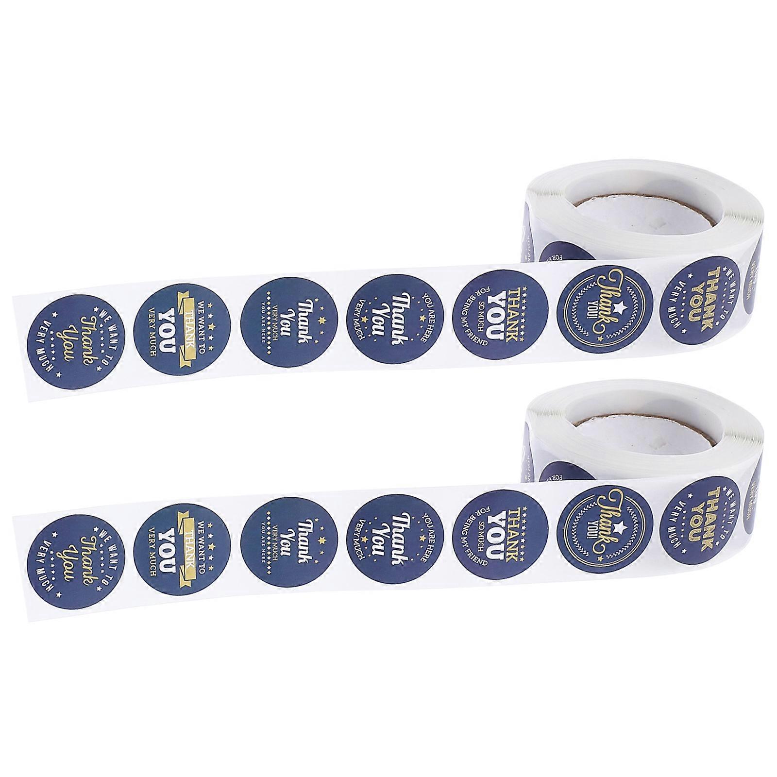 Self Adhesive Stickers Thank You Labels For Teachers Multi Colored 2 5X2 5Cm Office Use 2 Rolls