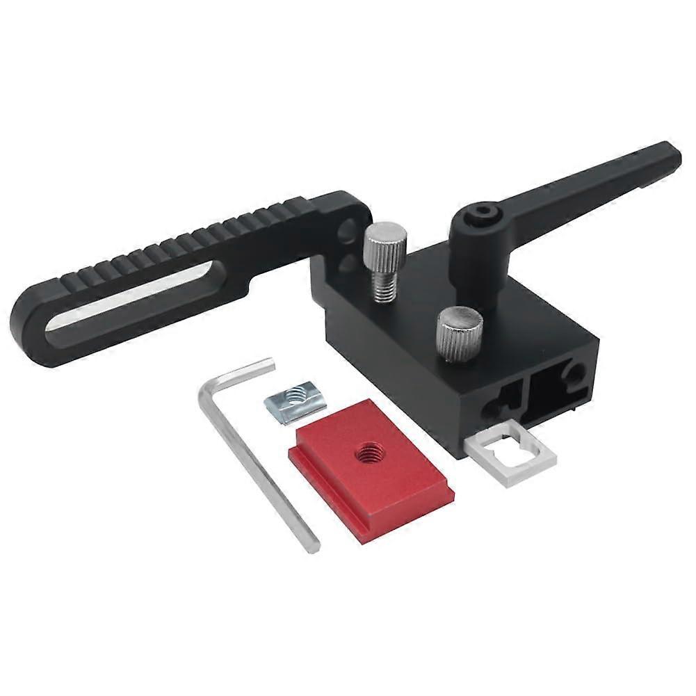 Woodworking Guide Rail Adjustable Miter Rails 75 Types Alloy Stop Jig Compatible with Workbench in Black