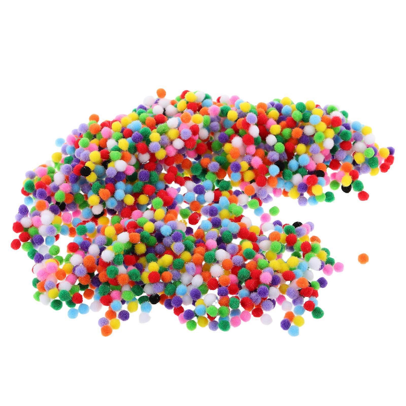 Diy Crafts Pompoms Plush Material Round Shape For Creative Projects Children Adults 2000Pcs