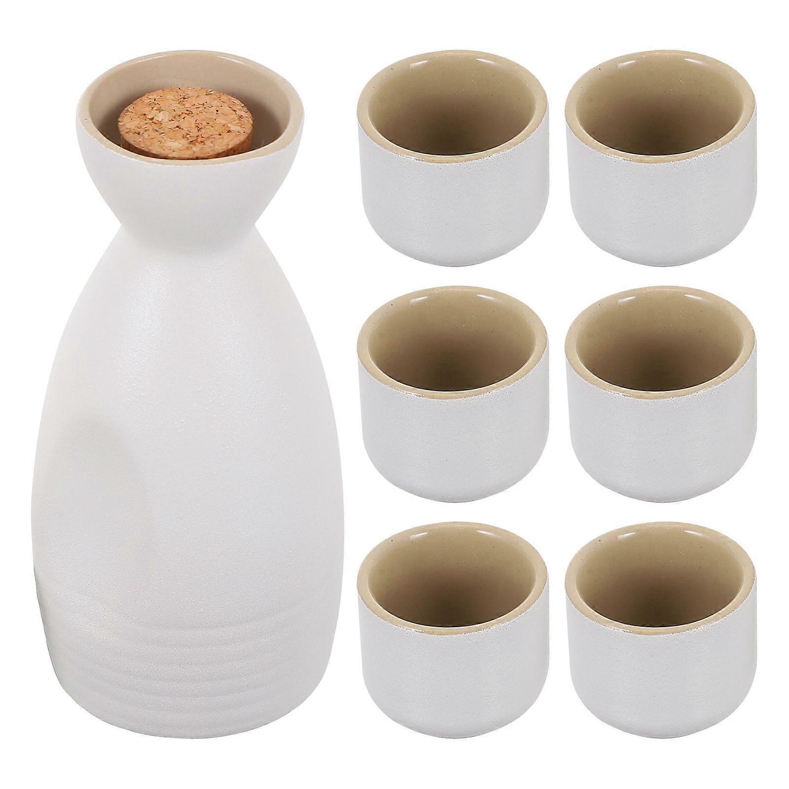 Sake Serving Cup Ceramic Material Delicate Style Home Use 1 Set