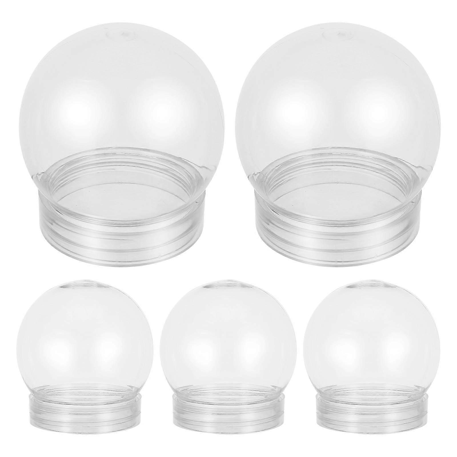 20pcs Clear Reusable Snow Globes with Screw Caps – Empty Fillable Water Globes for DIY Crafts & Holiday Decorations