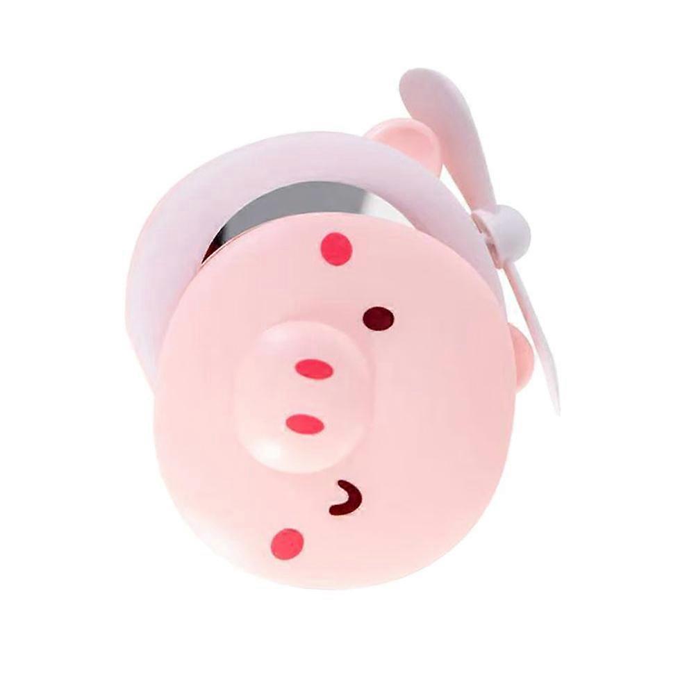 Chic Handheld Fan with Makeup Mirror, USB Rechargeable Lightweight Portable Fan for Home, Office or Outdoor Use, Foldable Design for Summer Travel