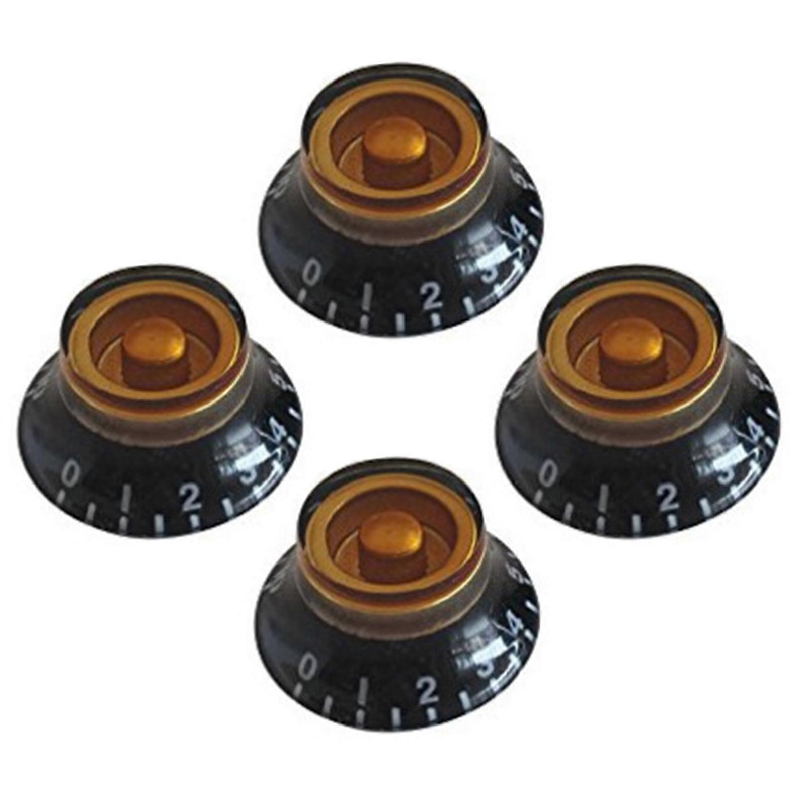 Guitar Turning Knobs Bass Knobs Effect Button Control Knobs Guitar Potentiometer Knobs Guitar Turner Knobs Replacements  Black Gold