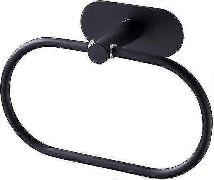 Self Adhesive Towel Ring Black A-S