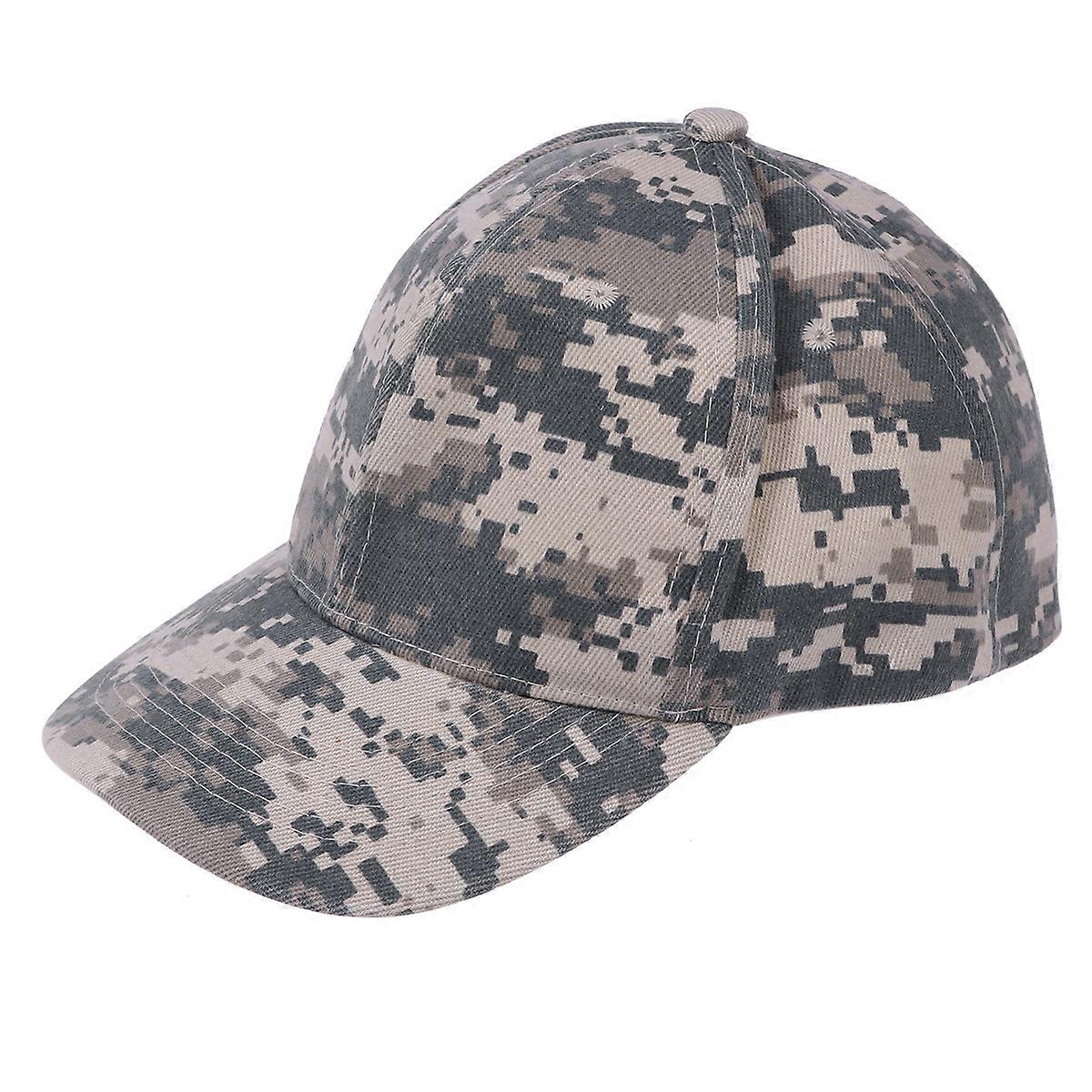 Camouflage Cotton Sunhat for Women Outdoor Use with Pre-Curved Bill Adjustable Buckle One Size Fits