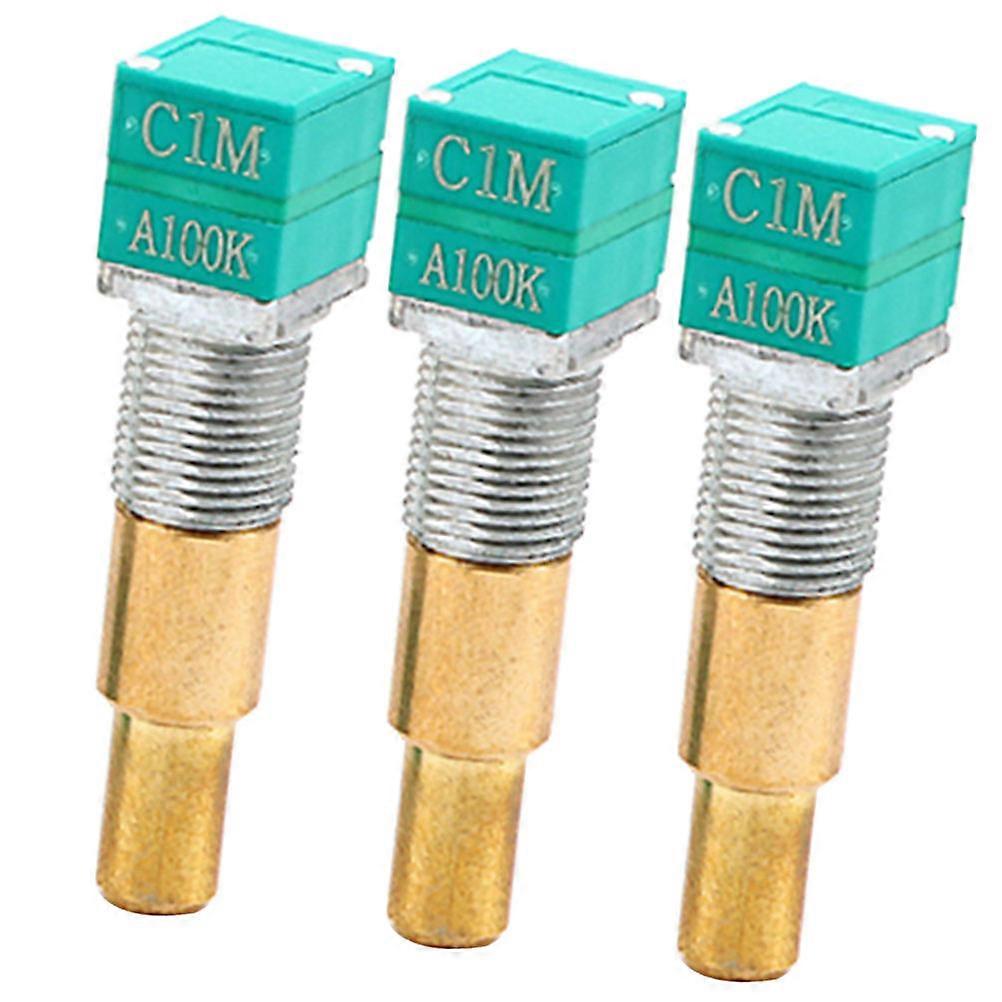 Volume Control Potentiometer Guitar Accessory For Guitar Circuit Tuning Light Green 4.20X1.14X0.95CM Metal Plastic 3Pcs