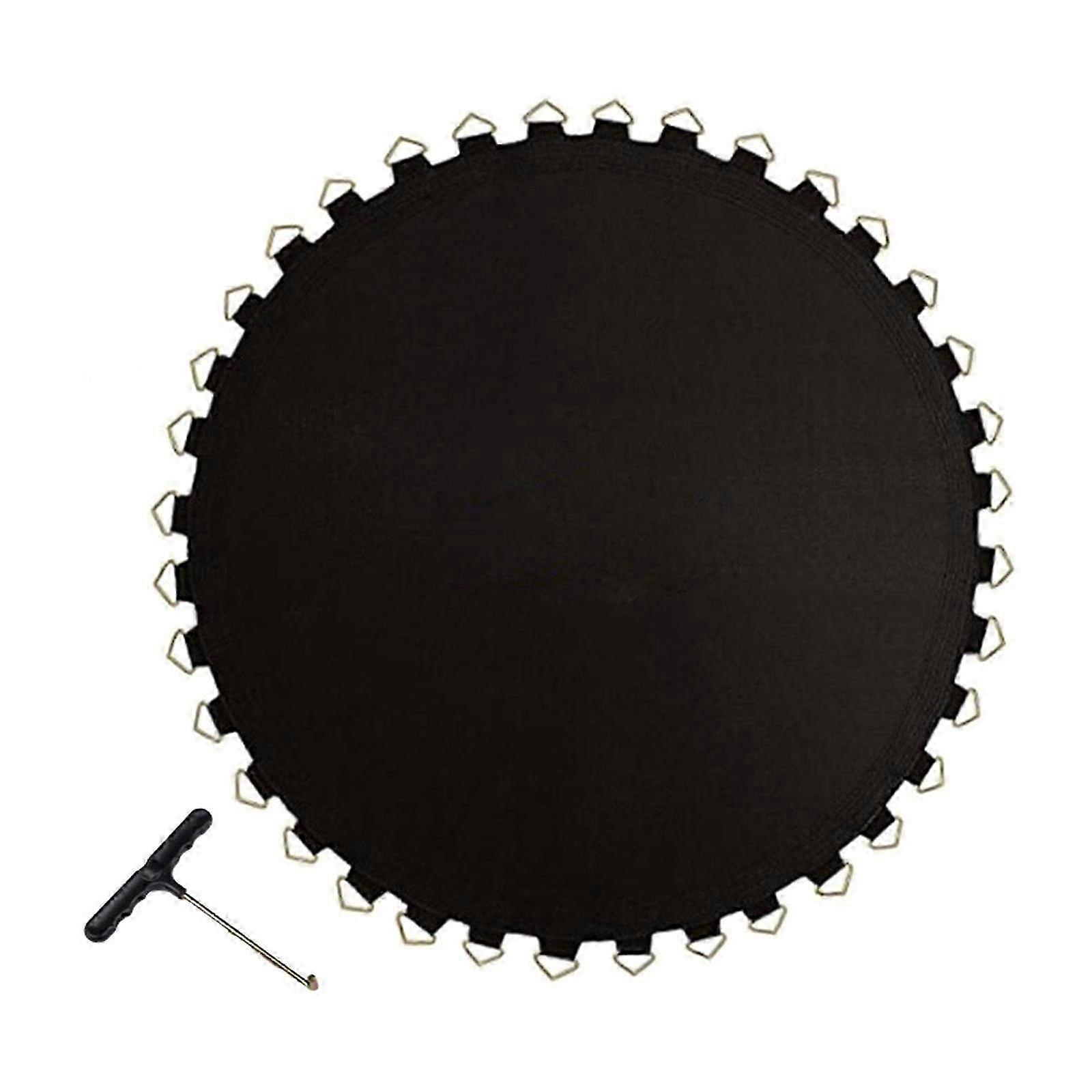 High Elastic Round Trampoline Mat Replacement with V-Rings, Durable Bounce Jumping Pad for Trampoline Accessories, Fits 42 Button Jump Cloth