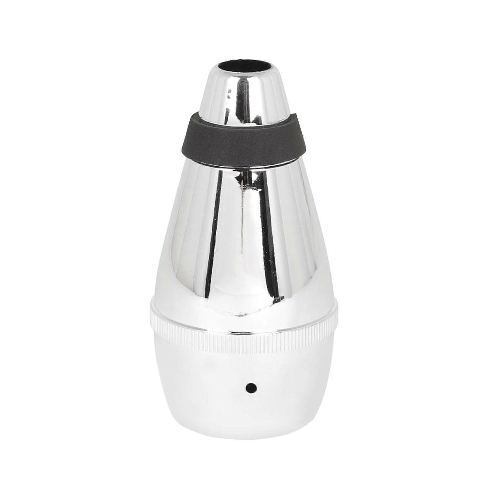 Straight mute, replacement accessory, professional, installable practice mute for trumpet, for beginners, stage music enthusiasts, silver