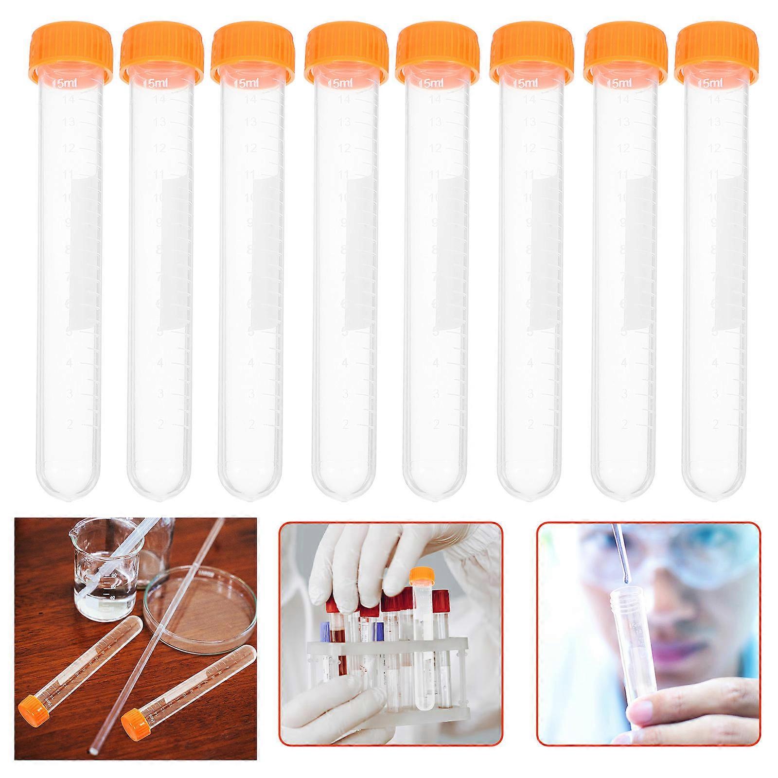 20pcs Plastic Test Tubes with Lids – Leak Proof Storage Vials for Essential Oils, Small Screws, and Safe Liquid Storage
