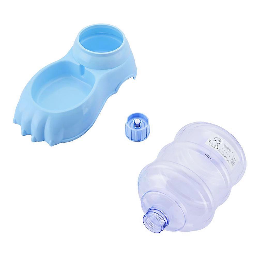 Gravity Principle Pet Feeder Bowl 32X32CM Health And Sanitation Design Sky-Blue Color 1Set Ideal For Pet Feeding Time