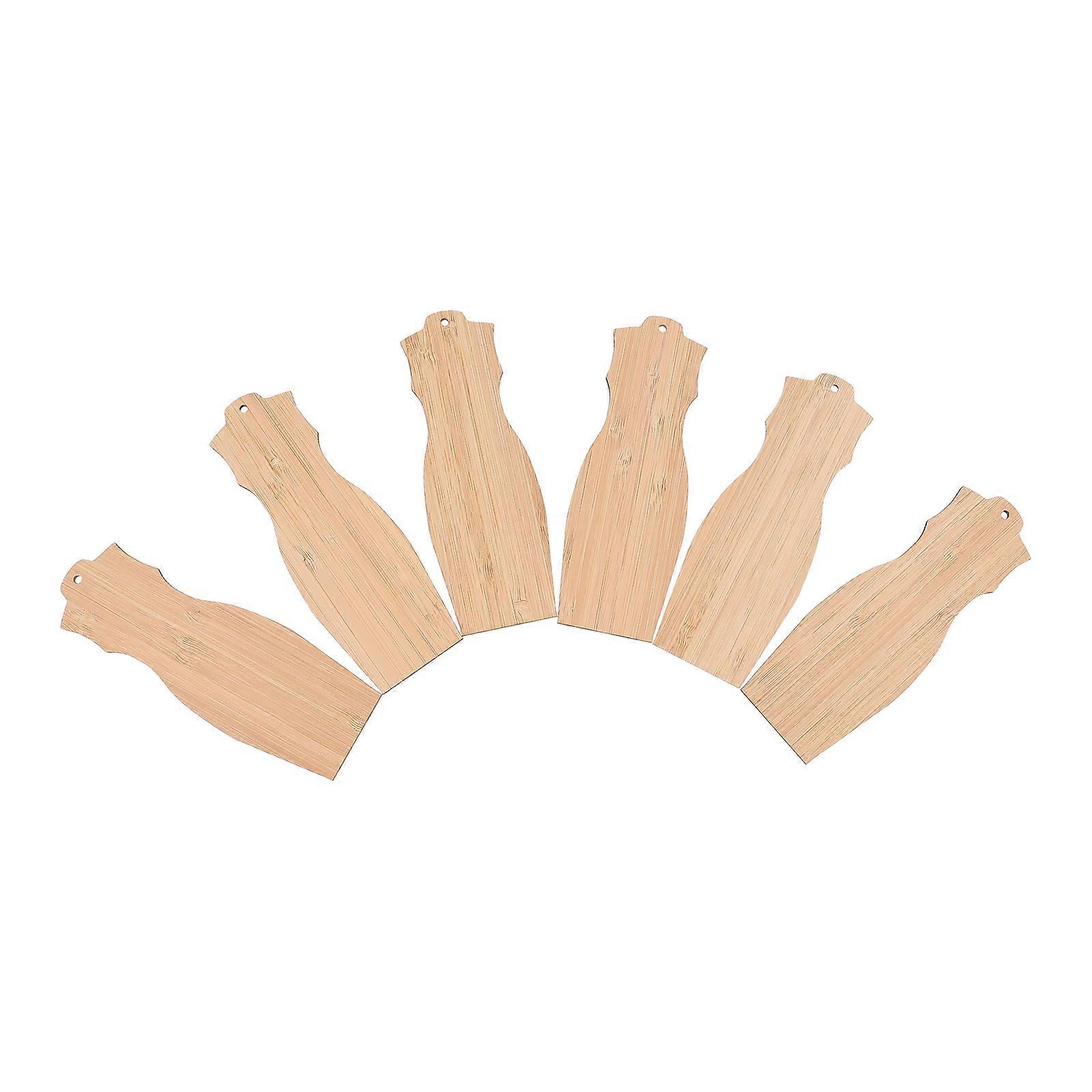 Creative Blank Bookmarks for Decoration Made of Synthetic Material in Khaki Color 6 Pieces