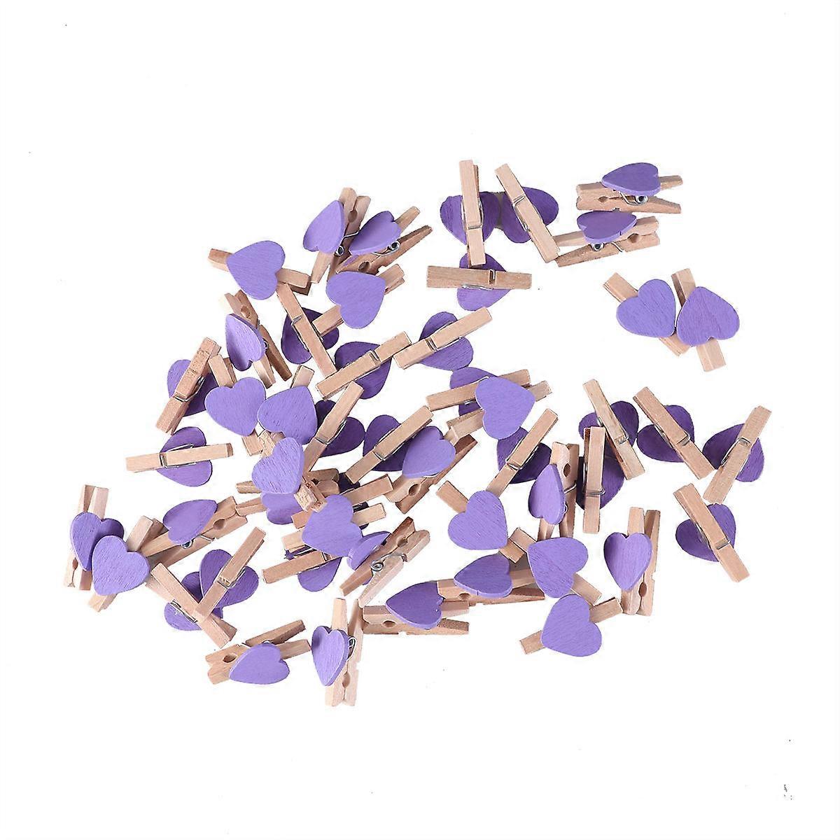 Craft Clips for Home Use Purple Wood Fixation 50Pcs