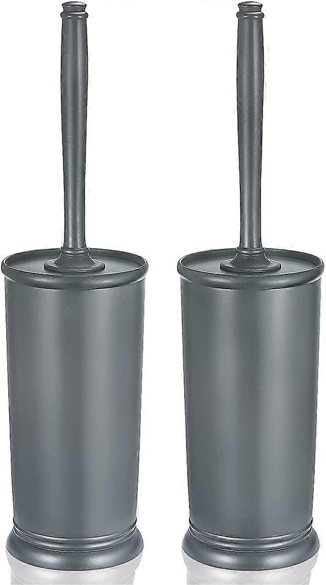 Reusable Toilet Brush With Holder For Practical Bathroom Cleaning Grey For Various Settings Including Home And Office Hotels 2 Sets