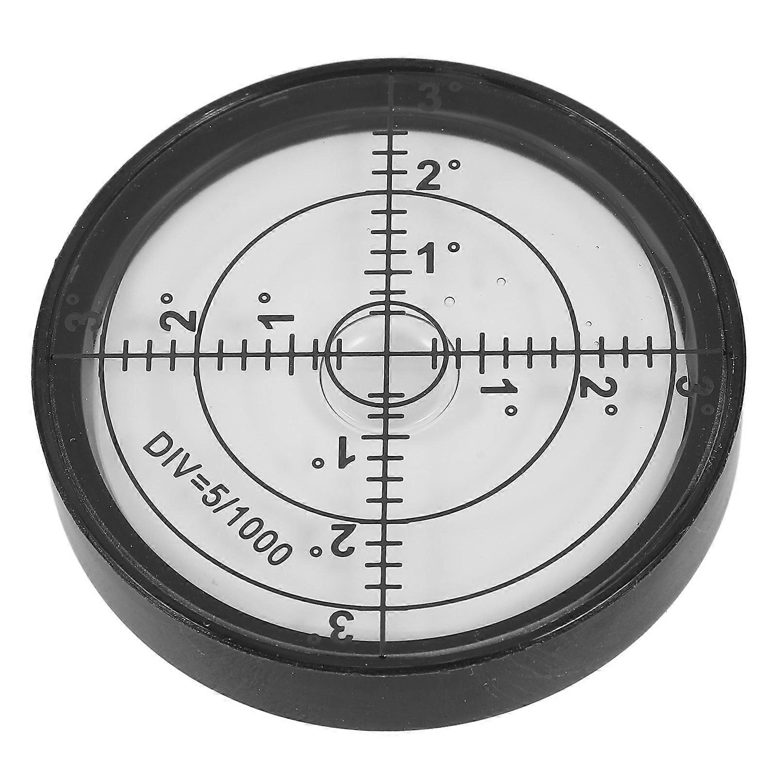 Circular Bubble Level Engineering Leveling Tool For Mechanical Manufacturing Acrylic Shell Design 6.00X6.00X1.20CM 1Pack