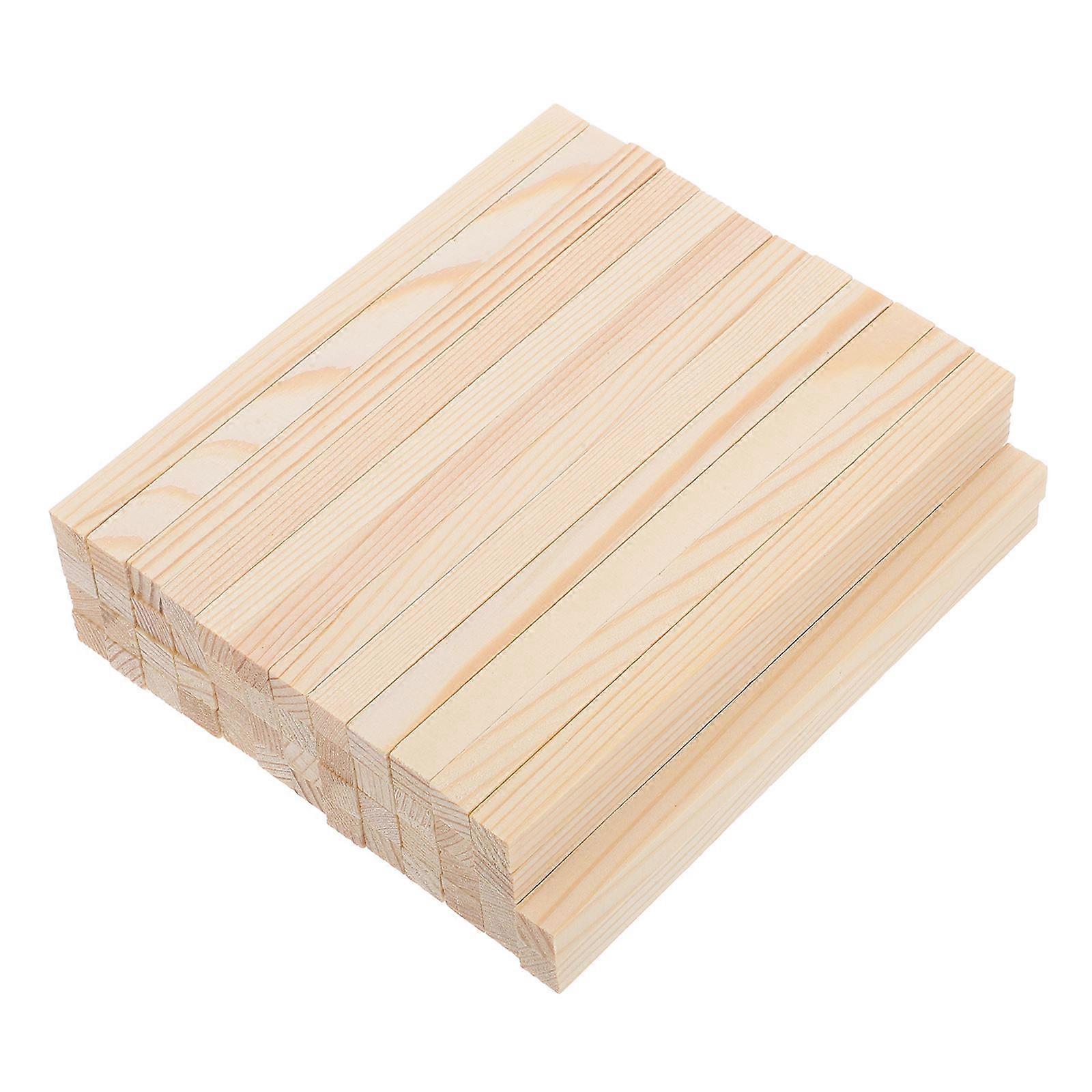 50pcs Unfinished Small Square Wooden Dowel Sticks for DIY Crafts, Model Making, Home Decor & Creative Art Projects